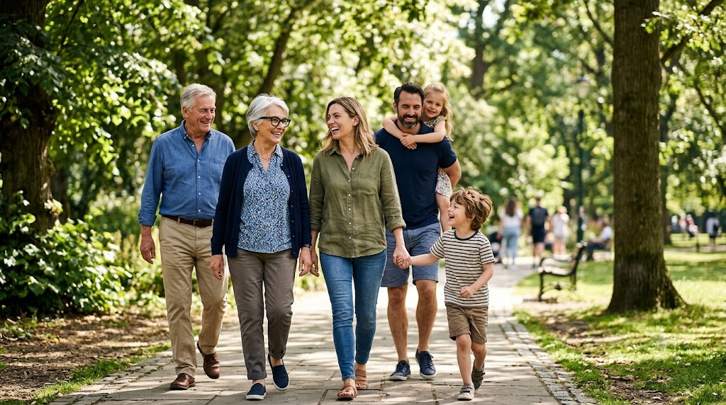 Family enjoying life together with dental and vision coverage supporting their health and quality of life.