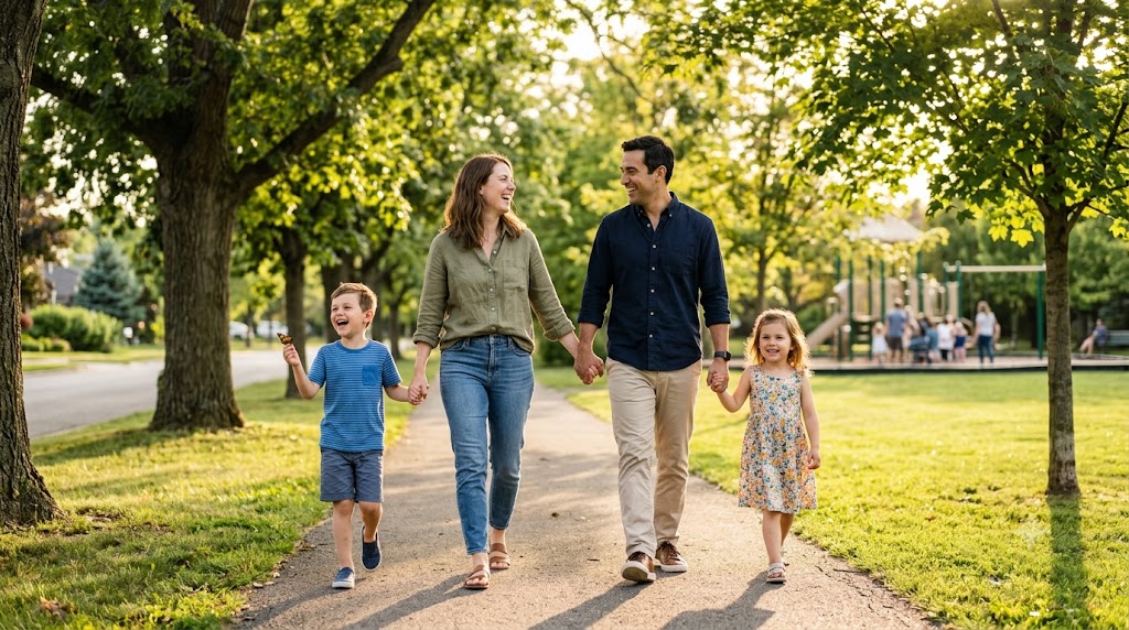 Family enjoying time together after choosing Individual Health Insurance that help protect their future.